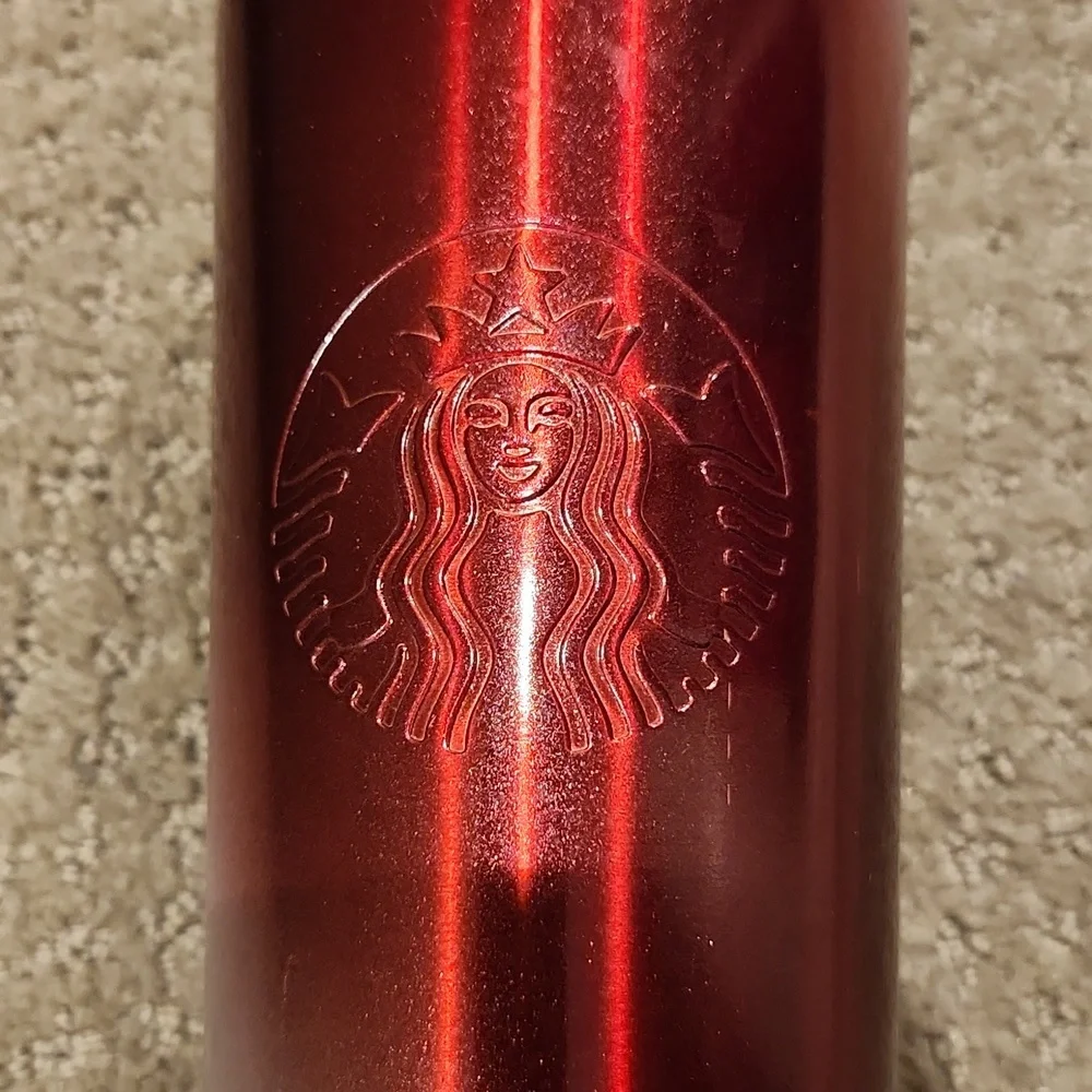 Starbucks RED Ombre 16 oz stainless Steel Tumbler 2022 release